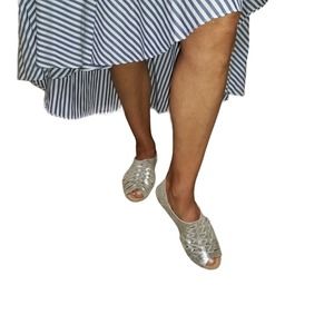 TopShop Silver Huaraches Size 6.5 or 37